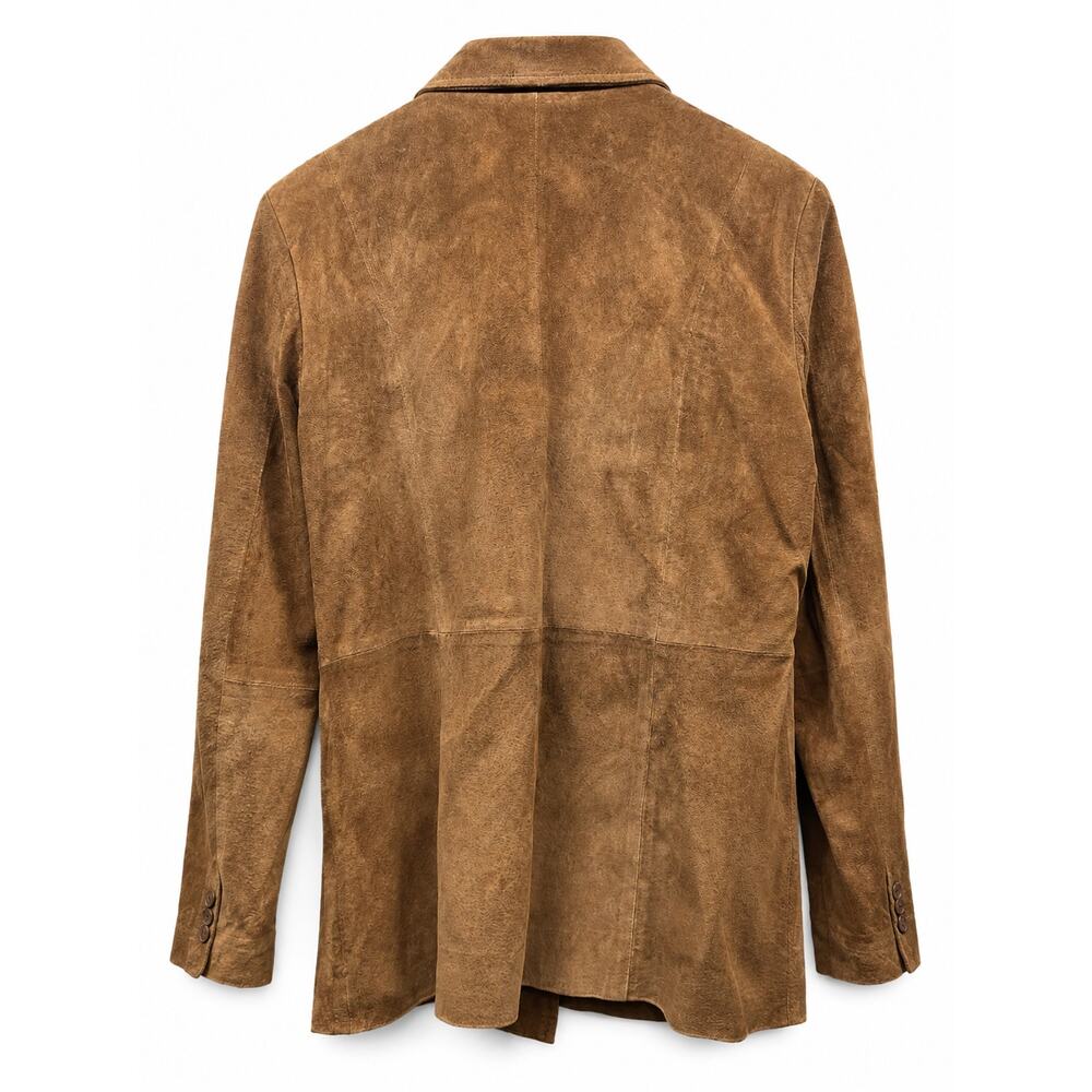 Uniform Jean Paul Richard Classic Leather Blazer Jacket Brown Women's Size 12 - Picture 3 of 10